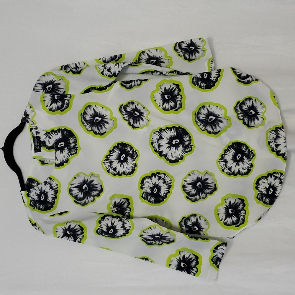 Topshop Long Sleeve Floral Top Size 2